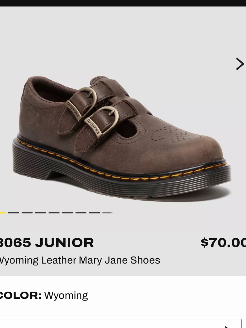 Dr. Martens Kids Brown Double-Buckle Mary Jane Shoes